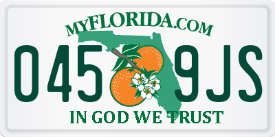FL license plate 0459JS