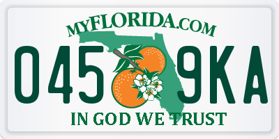 FL license plate 0459KA