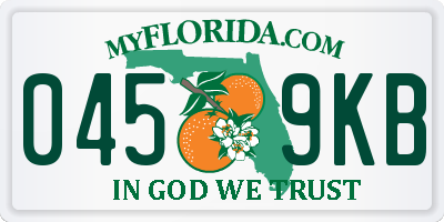 FL license plate 0459KB