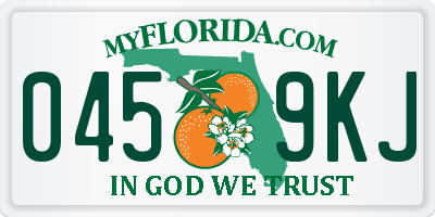 FL license plate 0459KJ