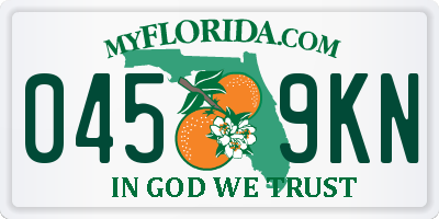 FL license plate 0459KN