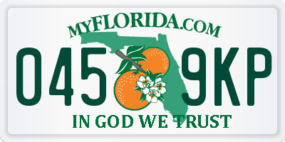 FL license plate 0459KP