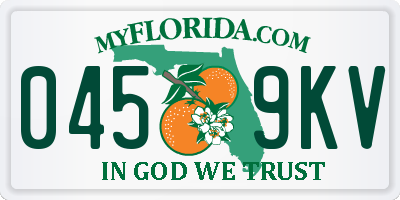 FL license plate 0459KV