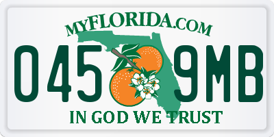 FL license plate 0459MB
