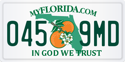 FL license plate 0459MD