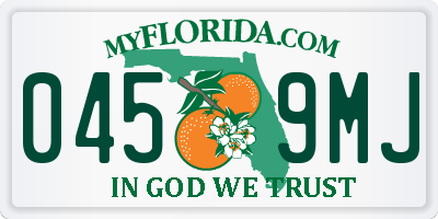 FL license plate 0459MJ