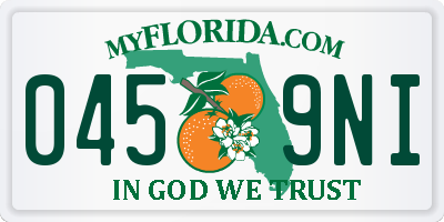 FL license plate 0459NI