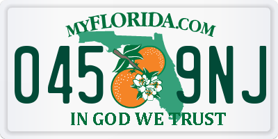FL license plate 0459NJ