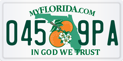 FL license plate 0459PA