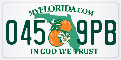 FL license plate 0459PB