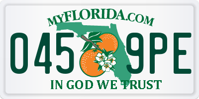 FL license plate 0459PE