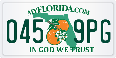 FL license plate 0459PG
