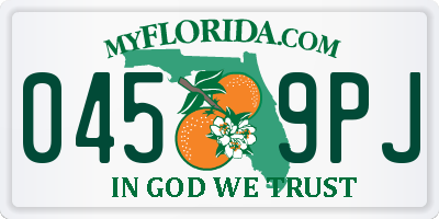 FL license plate 0459PJ