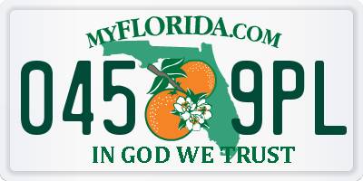 FL license plate 0459PL