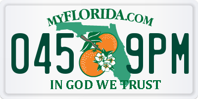 FL license plate 0459PM