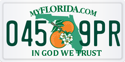 FL license plate 0459PR