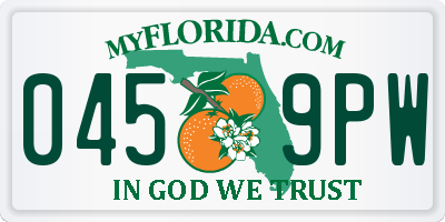 FL license plate 0459PW