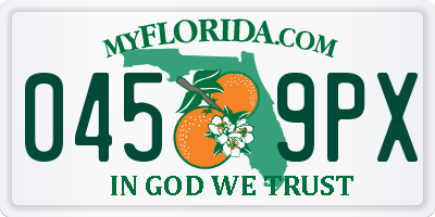 FL license plate 0459PX
