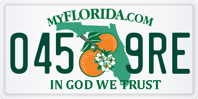 FL license plate 0459RE