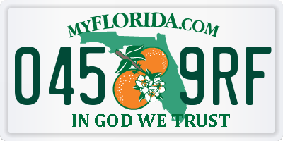 FL license plate 0459RF