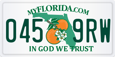 FL license plate 0459RW