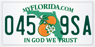 FL license plate 0459SA