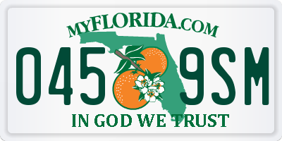 FL license plate 0459SM