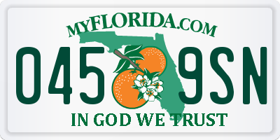 FL license plate 0459SN