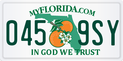 FL license plate 0459SY