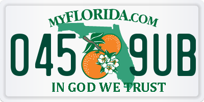 FL license plate 0459UB
