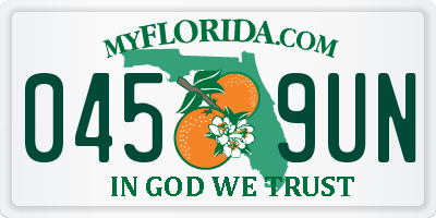 FL license plate 0459UN
