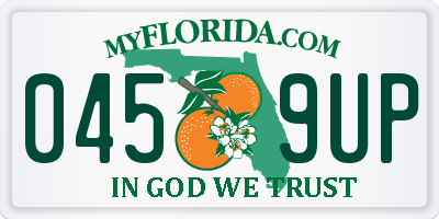 FL license plate 0459UP