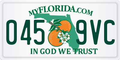 FL license plate 0459VC