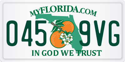 FL license plate 0459VG
