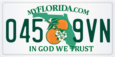 FL license plate 0459VN