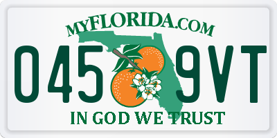 FL license plate 0459VT
