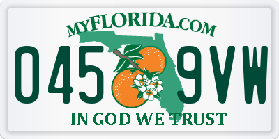 FL license plate 0459VW