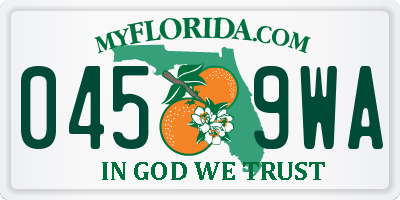 FL license plate 0459WA
