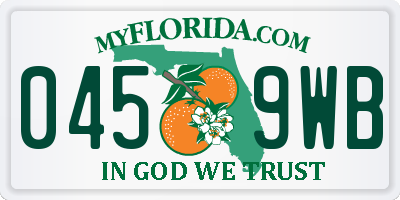 FL license plate 0459WB