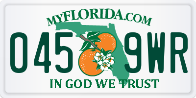 FL license plate 0459WR