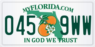 FL license plate 0459WW
