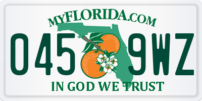 FL license plate 0459WZ