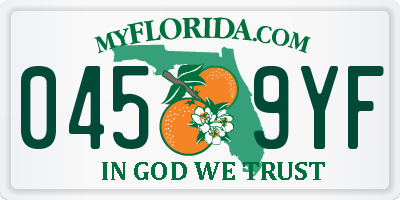 FL license plate 0459YF