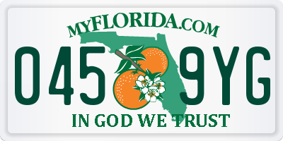 FL license plate 0459YG