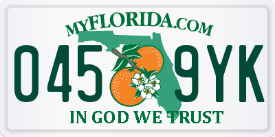 FL license plate 0459YK