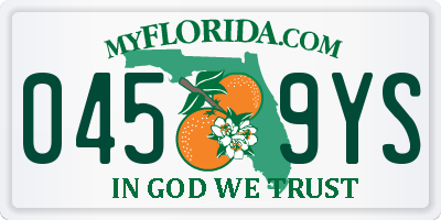 FL license plate 0459YS