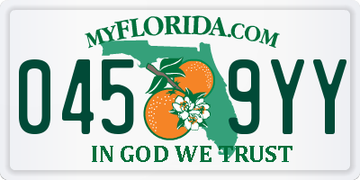FL license plate 0459YY