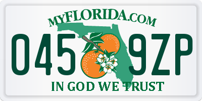 FL license plate 0459ZP
