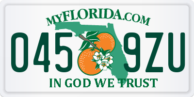 FL license plate 0459ZU
