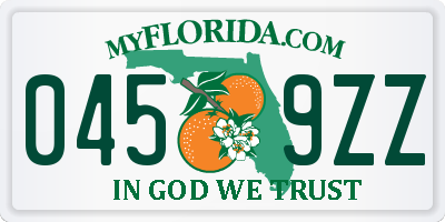 FL license plate 0459ZZ